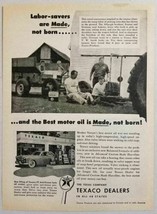 1954 Print Ad Texaco Oil Dealers 50&#39;s Gas Station &amp; Vintage Pumps - £11.12 GBP