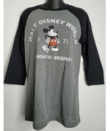 WALT DISNEY WORLD Parks Tee Shirt Top Small Original Mickey Mouse Gray B... - £10.19 GBP