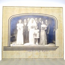Vintage Wedding Party Cabinet Card, Special Day Albumen Luster Photograph - £45.15 GBP