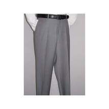 Mens Mantoni Flat Front Pants All  Wool Super 140's Classic Fit 46306-2 Gray image 10