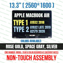 Apple Macbook Air A2179 Early 2020 Retina 13 LCD Screen Assembly EMC 3302 Silver - £165.23 GBP