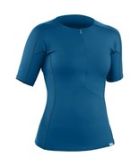 NRS Women&#39;s H2Core Rashguard Short Sleeve Shirt XS Poseidon Dark Blue NEW - $24.18