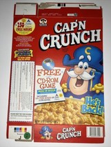 2000 Empty Cap&#39;n Crunch CD Rom Offer 22OZ Cereal Box SKU U198/97 - £15.12 GBP