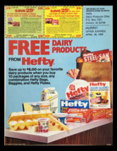 1984 Hefty Bags, Baggies &amp; Hefty Plates Circular Coupon Advertisement - $18.95