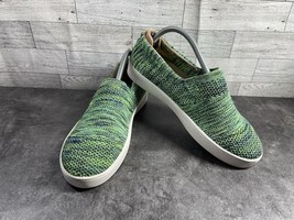 Spenco Sneakers Women 8.5W Wide Bahama Shoes Green Mesh Slip on Stretch ... - $27.54