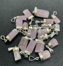 20PCs sterling silver top quality pink Morganite .925 pendants handmade jewelry - £85.14 GBP