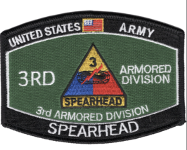 4.5&quot; Army 3RD Armored Division Spearhead Embroidered Patch - £23.97 GBP