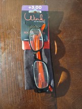 Wink By ICU Eyewear Reading Glasses +3.00 With Cloth Case - £19.32 GBP