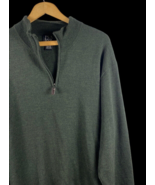 Jos A Banks Sweater Size XL Mens 100% Italian Merino Wool Green 1/4 Zip ... - $37.15