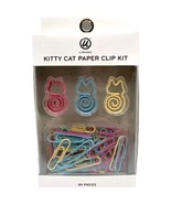 Kitty Cat Paper Clip Kit &amp; Standard Clips , 89 Pieces, U Brand, New - £7.47 GBP