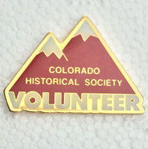 Colorado Historical Society Volunteer Vintage Pin Button Pinback Rocky Mountain - £7.95 GBP