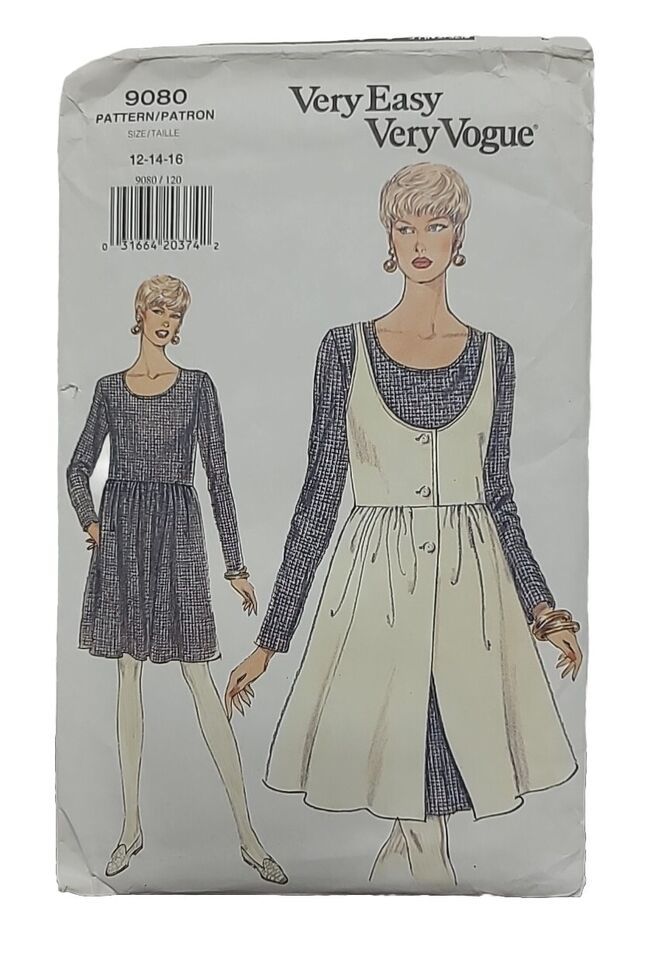 VTG Very Easy Very VOGUE Pattern Misses&#39; Dress &amp; Overdress Sz 12-14-16 #... - $16.05