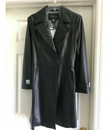 NWT: Centigrade QVC Style Women&#39;s Leather Jacket: Black, Size M - $154.99