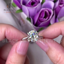 9 mm. Bague de fiançailles de mariage en argent avec diamants créés par un... - £76.76 GBP