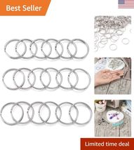 DIY Essential: Flat Metal Key Rings 25mm for Easy Organization and Custo... - $38.02