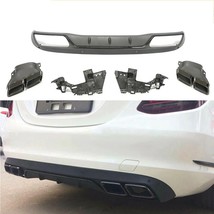 Rear Diffuser with Black Exhaust Tips for Mercedes C W205 C300 Base Sedan 15-18 - $242.68