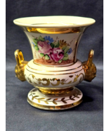 Vintage 5.5&quot; Floral Urn Vase Planter Charleton AWCO Abels Wasserberg Co ... - $59.71 CAD