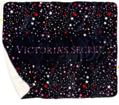 VICTORIA&#39;S SECRET BLANKET FASHION SHOW SHERPA STARS BLANKET - 50&quot; x 60&quot; ... - £34.63 GBP