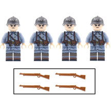 WW1 World War I French Soldiers Custom 4 Minifigure Sets - £10.10 GBP