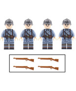 WW1 World War I French Soldiers Custom 4 Minifigure Sets - $12.68