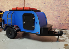 1/24 Scale Camper Trailer W Rear Bumper 25 Piece Unassembled Kit For SCX24 Truck - £58.69 GBP