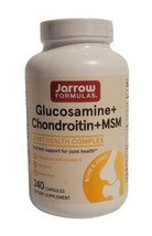 Jarrow Formulas, Inc. Glucosamine + Chondroitin + Msm 240 Caps 5/25 - £35.60 GBP