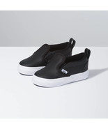 Vans Slip On V KIDS BLACK/ TRUE WHITE CHOOSE SIZE - $577.26 MXN