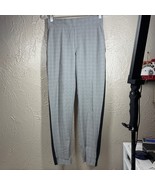 Athleta Brooklyn Plaid Ankle Pants Pull-On Gray Plaid Elastic Waistband ... - $43.95