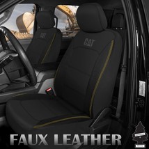 For Mercedes Caterpillar Car Truck Seat Covers for Front Seats Set Faux Leather - $46.14