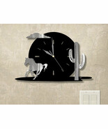 15in W Western Theme Full Moon Wall Clock - Horse and Cactus - $104.00