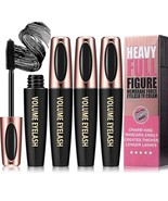 3X 4D Silk Fiber Eyelash Mascara Extension Makeup Black Waterproof Eye L... - $12.58