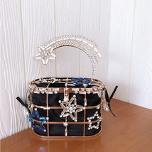 Metal Basket Women Party Clutch Fashion Purses and Handbags Star Design Evening  - £74.92 GBP