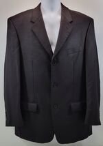 L) Men&#39;s Louis Dell&#39;Olio Italy Wool Black Double Vent Suit Jacket 41L - $34.49 CAD