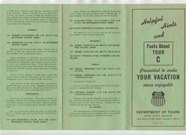 Union Pacific Railroad Facts About Tour C Brochure 1957 - £14.24 GBP