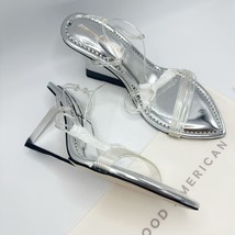 Good American Silver Cinder F*cking Rella Wedge Size 7 NEW Sandals - $86.92