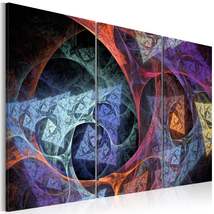 Tiptophomedecor Abstract Canvas Wall Art - Mysterious Colors Abstraction - Stret - £63.92 GBP+