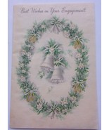 Vintage Hallmark Best Wishes On Your Engagement Velium Card - $76.98 MXN