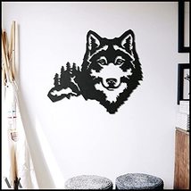 LaModaHome Wolf v.1  40x43 cm[15.7&quot;x16.9&quot; in] Metal Wall Art,Wall Decor, Living  - £44.99 GBP