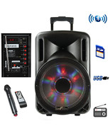 beFree Sound 12 Inch 2500 Watt Bluetooth Portable Party PA Speaker With ... - £143.60 GBP