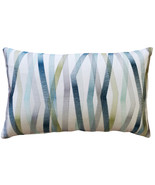 Wandering Lines Deep Sea Throw Pillow 14x24, with Polyfill Insert - £43.92 GBP