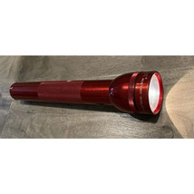 Mag-Lite Flashlight Red 12-3/4” Baton 3-D Cell Maglite USA Ontario Cali - Works! - $24.70