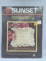 Sunset Stitchery Counted Cross Stitch Monogram Pillow 9.5”x10.5” 1984 NIP NEW - £7.66 GBP