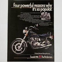 Vintage 1980&#39;s Suzuki Motorcycle Magazine Print Ad GS550L GS650 Color 8&quot;... - £5.24 GBP