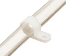 1/2&quot; CABLE CLAMPS White Nylon Screw Down R TYPE Mount wire coaxial cable... - £12.41 GBP