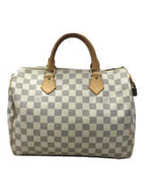Louis Vuitton Speedy Bandouliere Hand Bag Damier Azur White - £1,556.64 GBP