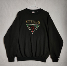 Guess Products Usa Womens Sweatshirt Top Logo Size L Polyester Blend Black - $34.68