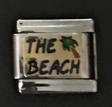 The Beach Palm Tree Italian Charm Enamel Link K23 Style B - £10.61 GBP