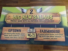 Potbelly Sandwich Works 2000s Uptown Farmhouse Salad Promotional Sign 40&quot; X 23&quot; - £703.95 GBP