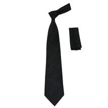 Men's Woven Tie Hankie Set J.Valintin Private Collection R93 Black Shado... - $17.50