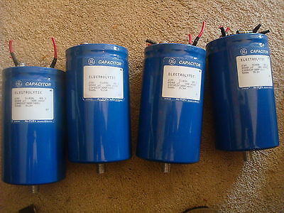 GE Capacitor Electrolytic 23M 8500 uf 300 V LOT of 4 Can Screw AC - $201.64